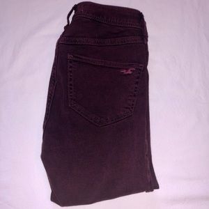 Hollister High-Waisted Purple Skinny Jeans